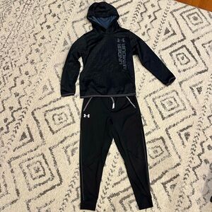 Under Armour Black Hoodie Set - Size YM